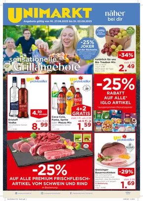 Unimarkt Katalog | Unimarkt flugblatt | 2025-08-27T00:00:00.000Z - 2025-09-02T00:00:00.000Z