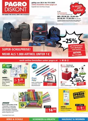 Pagro-Diskont Katalog in Bad Ischl | 12 FB Schule3 28.08. | 2025-08-28T00:00:00.000Z - 2025-09-17T00:00:00.000Z