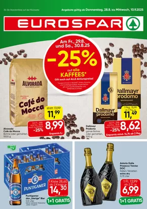 Eurospar Katalog in Wien | Große Auswahl an Angeboten | 2025-08-28T00:00:00.000Z - 2025-09-10T00:00:00.000Z