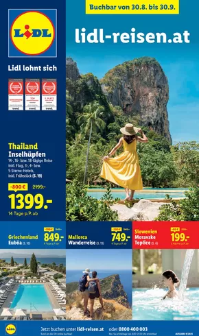 Lidl Reisen Katalog in Amstetten | Buchbar ab 30.8. | 2025-08-30T00:00:00.000Z - 2025-09-30T00:00:00.000Z