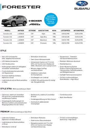 Subaru Katalog in Langenlois | SUB Preisblatt FOR 2025 07 online neu | 2025-09-02T00:00:00.000Z - 2025-09-16T00:00:00.000Z