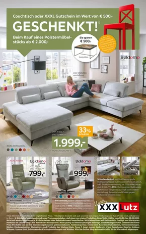 XXXLutz Katalog | Tolles Angebot für Schnäppchenjäger | 2025-09-02T00:00:00.000Z - 2025-09-16T00:00:00.000Z