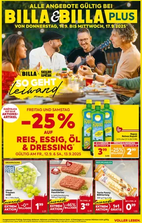 Billa Katalog in Strasshof an der Nordbahn | BILLA FB KW37 2025 Wien | 2025-09-11T00:00:00.000Z - 2025-09-25T00:00:00.000Z