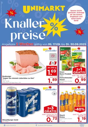 Unimarkt Katalog in Wien | Unimarkt flugblatt | 2025-09-17T00:00:00.000Z - 2025-09-23T00:00:00.000Z