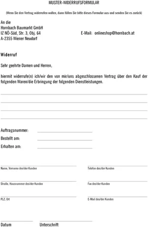 Hornbach Katalog | muster widerrufsformular 21 | 2025-09-21T00:00:00.000Z - 2025-10-05T00:00:00.000Z