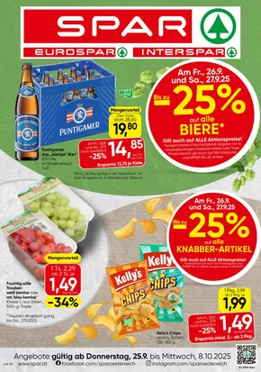 Spar Katalog in Mürzzuschlag | Aktuelle Schnäppchen und Angebote | 2025-09-24T00:00:00.000Z - 2025-10-08T00:00:00.000Z