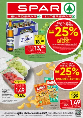 Eurospar Katalog in Mürzzuschlag | Angebote für Schnäppchenjäger | 2025-09-24T00:00:00.000Z - 2025-10-08T00:00:00.000Z