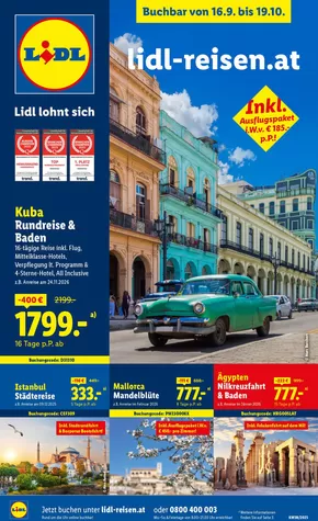 Lidl Katalog in Wien | Aktuelle Reiseprospekte September Sonderflyer | 2025-09-23T00:00:00.000Z - 2025-10-19T00:00:00.000Z