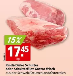 Rinds-Dicke Schulter oder Schulterfilet Gastro frisch