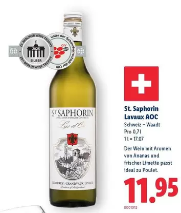 St. Saphorin Lavaux AOC