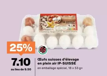 Œufs suisses d'élevage en plein air IP-SUISSE