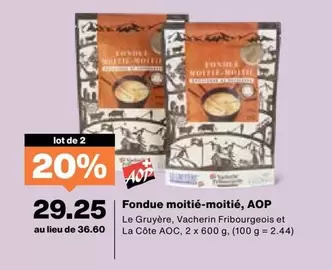 Fondue moitié-moitié, AOP