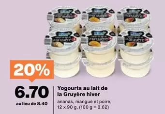Yogourts au lait de la Gruyère hiver