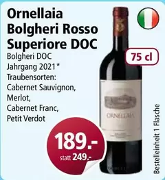 Bolgheri Rosso Superiore DOC