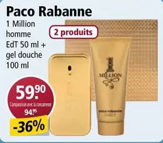 1 Million homme EdT 50 ml + gel douche 100 ml