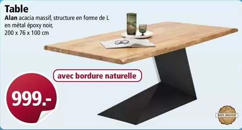 Table Alan acacia massif