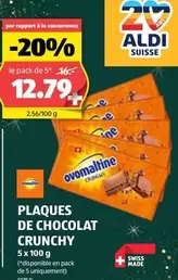 Ovomaltine - PLAQUES DE CHOCOLAT CRUNCHY
