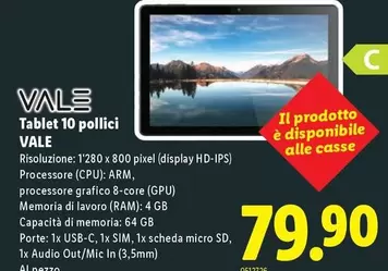 Tablet 10 pollici