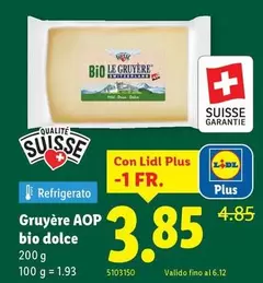 Gruyère AOP bio dolce