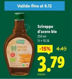 Sciroppo d'acero bio