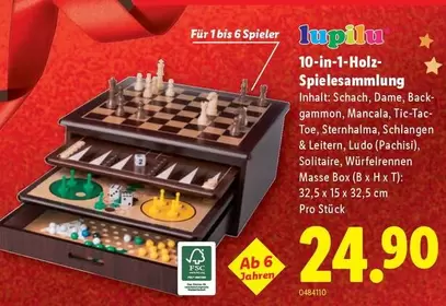 10-in-1-Holz-Spielesammlung