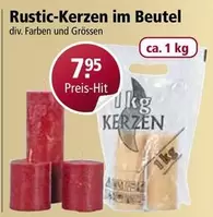 Rustic-Kerzen im Beutel