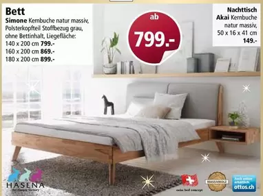 Bett Simone, Nachttisch Akai