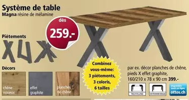 Système de table
