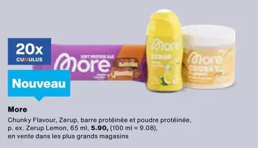 Chunky Flavour, Zerup, barre protéinée et poudre protéinée