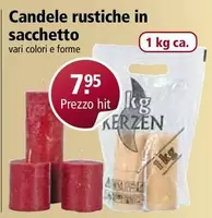 Candele rustiche in sacchetto
