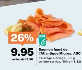 Saumon fumé de l'Atlantique