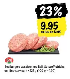 Beefburgers assaisonnés