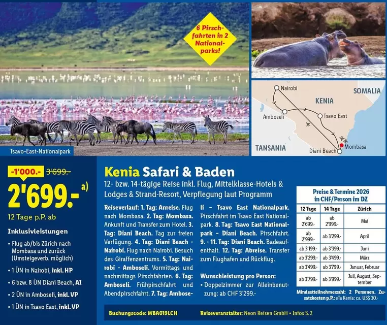 Hp - Kenia Safari & Baden