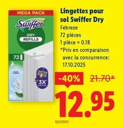 Swiffer - Lingettes pour sol Dry
