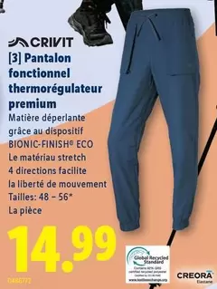 Stretch - [3] Pantalon fonctionnel thermorégulateur premium