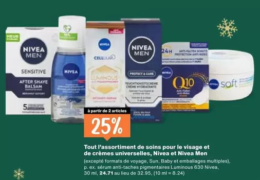 Nivea - soins pour le visage et de crèmes universelles