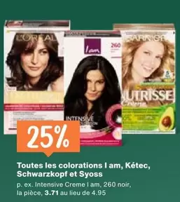 colorations I am, Kétec, Schwarzkopf et Syoss