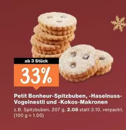 Spitzbuben, -Haselnuss- Vogelnestli und -Kokos-Makronen