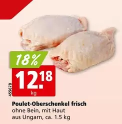 Poulet-Oberschenkel frisch