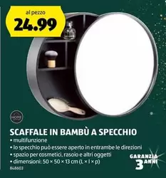 SCAFFALE IN BAMBÙ A SPECCHIO