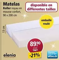Matelas Roller noyau en mousse confort, 90 x 200 cm