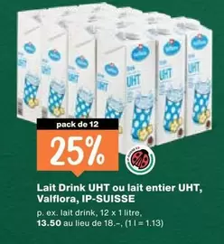 Lait Drink UHT ou lait entier UHT