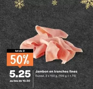 Jambon en tranches fines