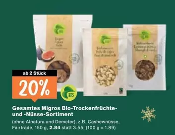 Bio-Trockenfrüchte- und -Nüsse-Sortiment