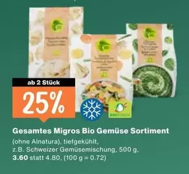 Gesamtes Migros Bio Gemüse Sortiment