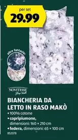 BIANCHERIA DA LETTO IN RASO MAKÒ