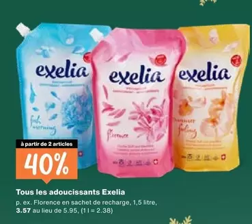 Tous les adoucissants Exelia