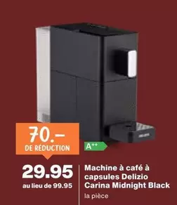 Machine à café à capsules Delizio Carina Midnight Black