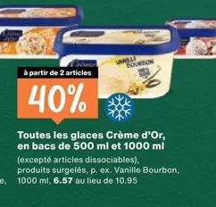 glaces Crème d'Or