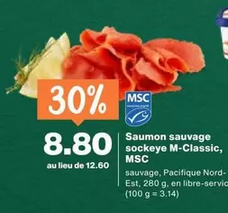 Saumon sauvage sockeye M-Classic, MSC